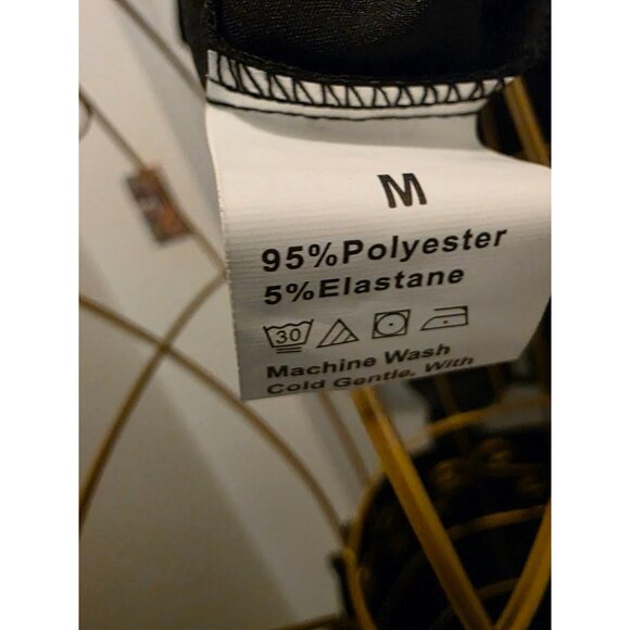 Women's Black Midi Dress Top Medium Skirt Large Black Party Cocktail Two Pieces - Picture 16 of 16